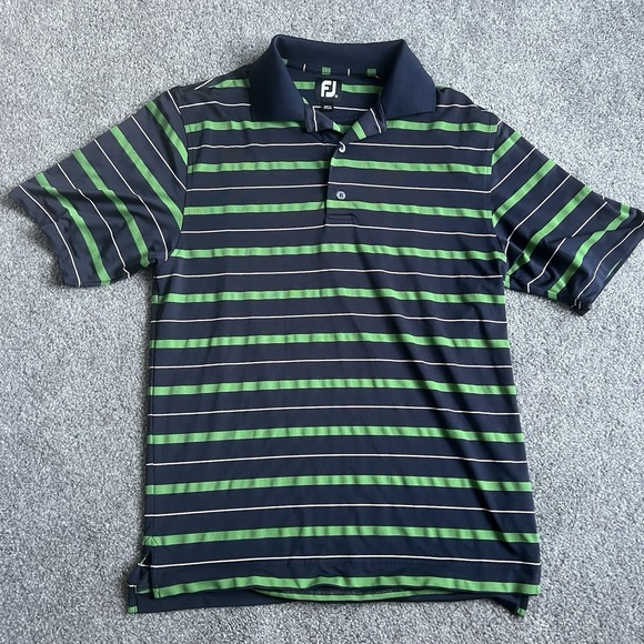 FootJoy Other - FootJoy Men's Striped Golf Polo Shirt Moisture Wicking Athletic Fit Size Small